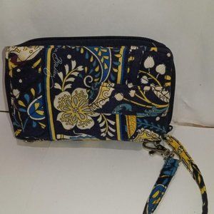 VERA BRADLEY NAVY/YELLOW FLORAL WALLET/PURSE